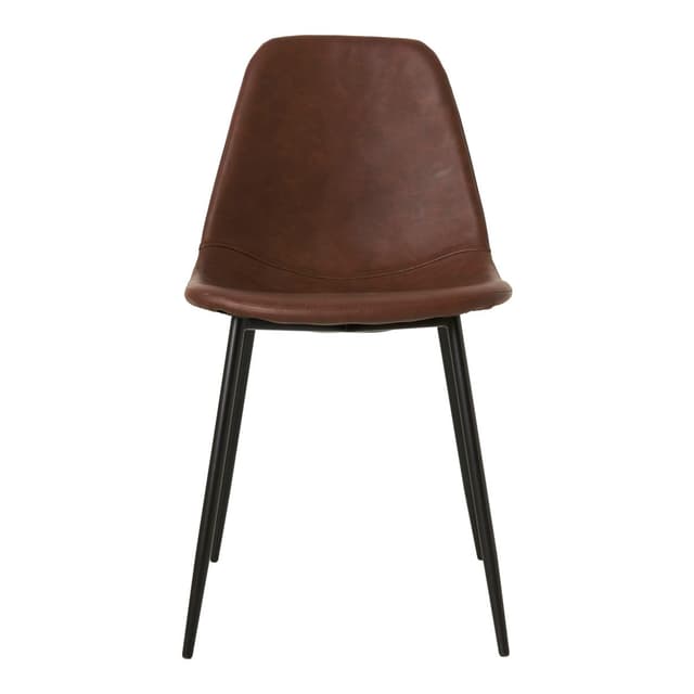 Found Dining Chair Faux Leather Brown