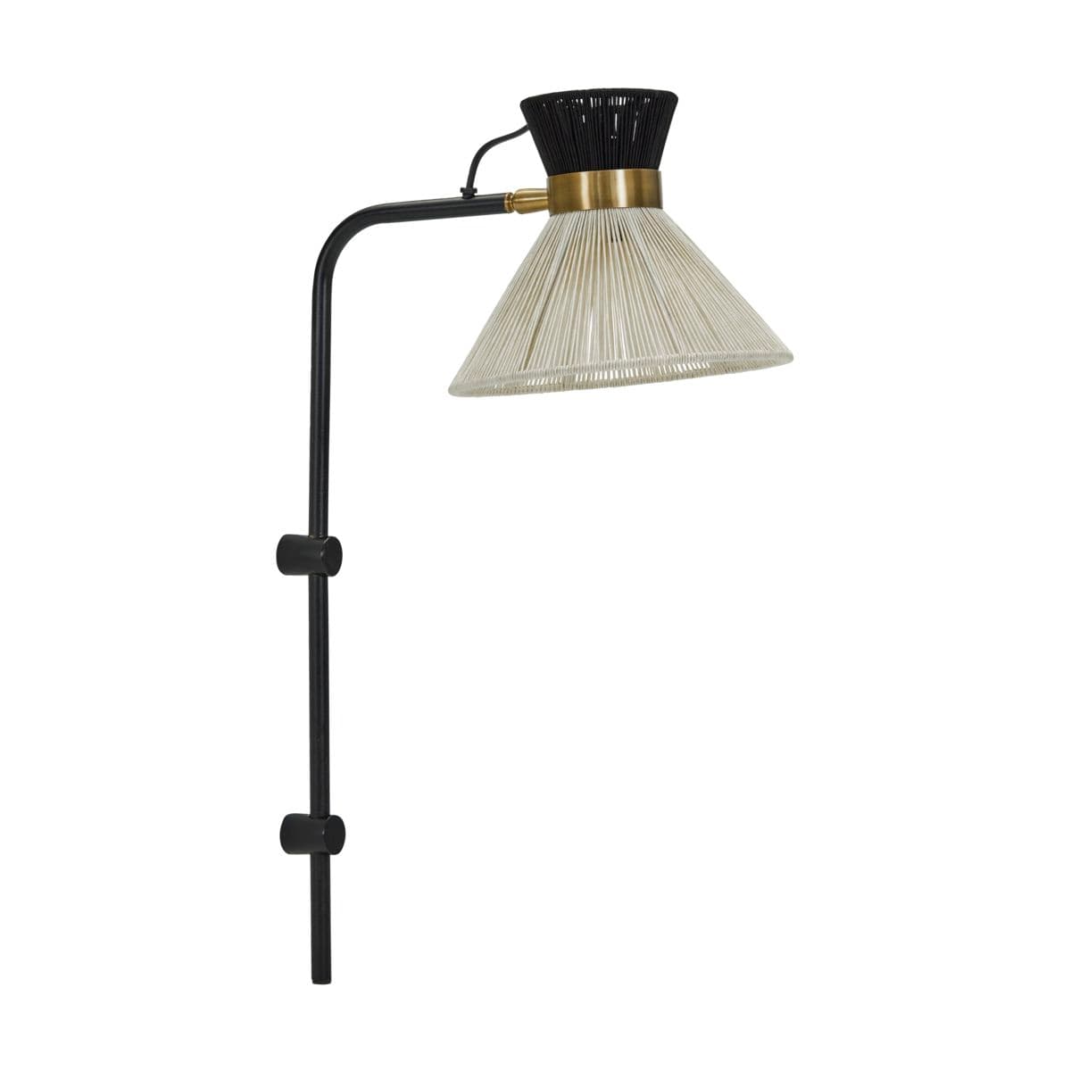 Cord Wandleuchte Schwarz