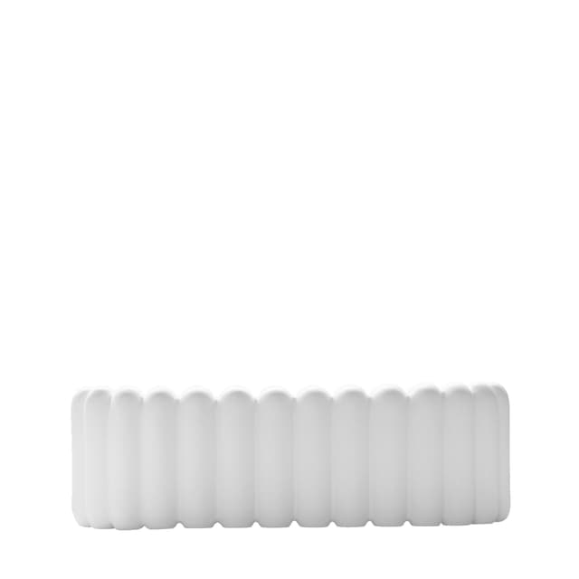 Mist Oval Blumentopf White Small
