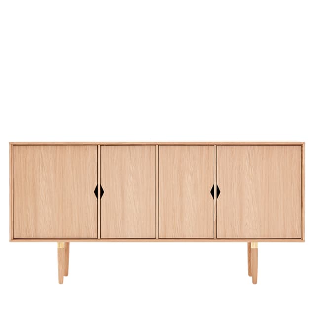 Unique´s Sideboard Weiß pigmentierte Eiche 163x80