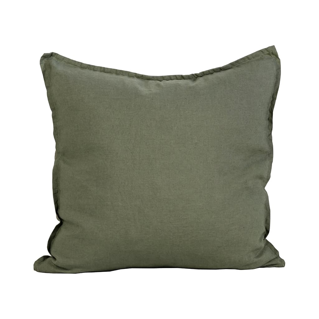 Kuddfodral Linne Khaki 50x50