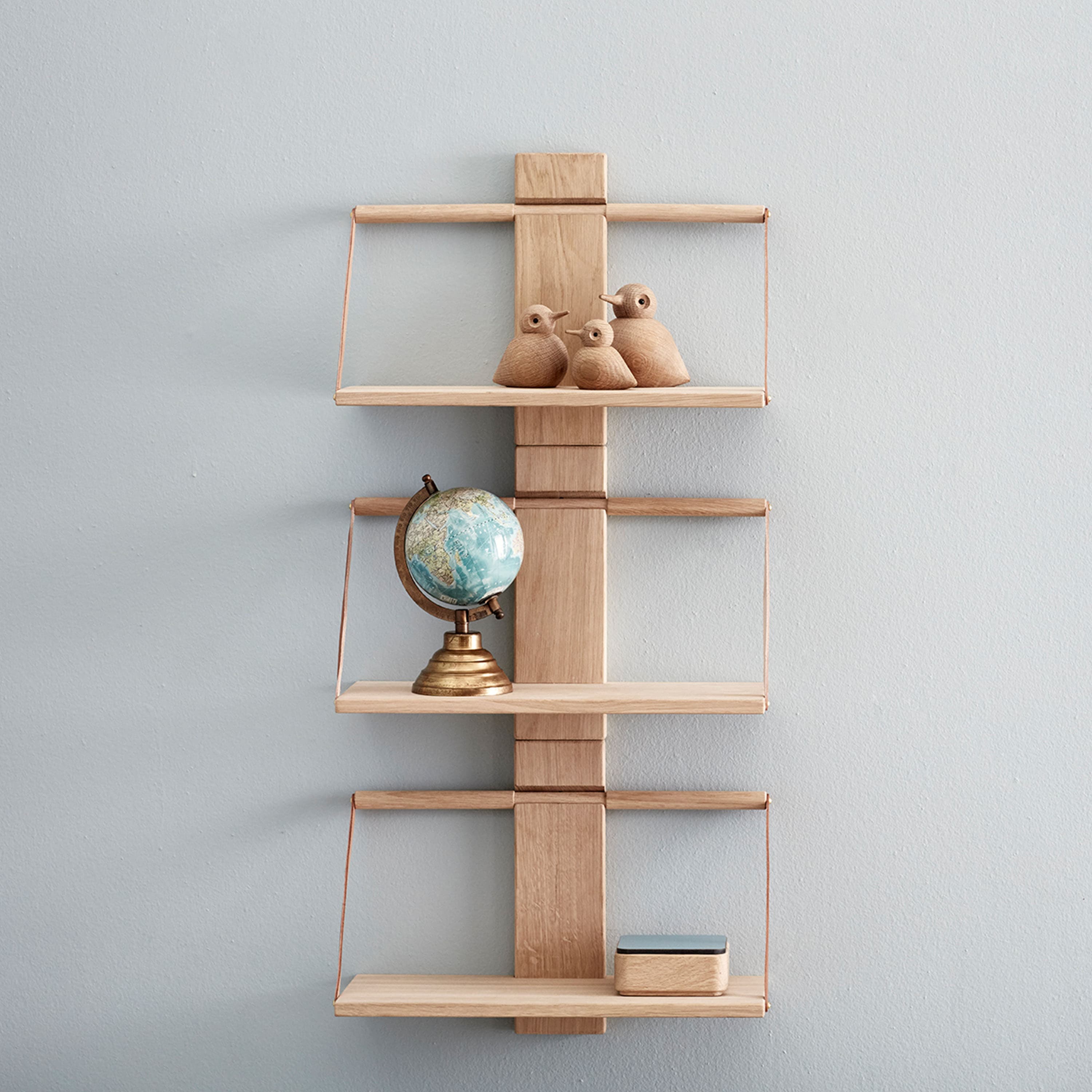 Wood Wall Wandregal Schwarz Medium