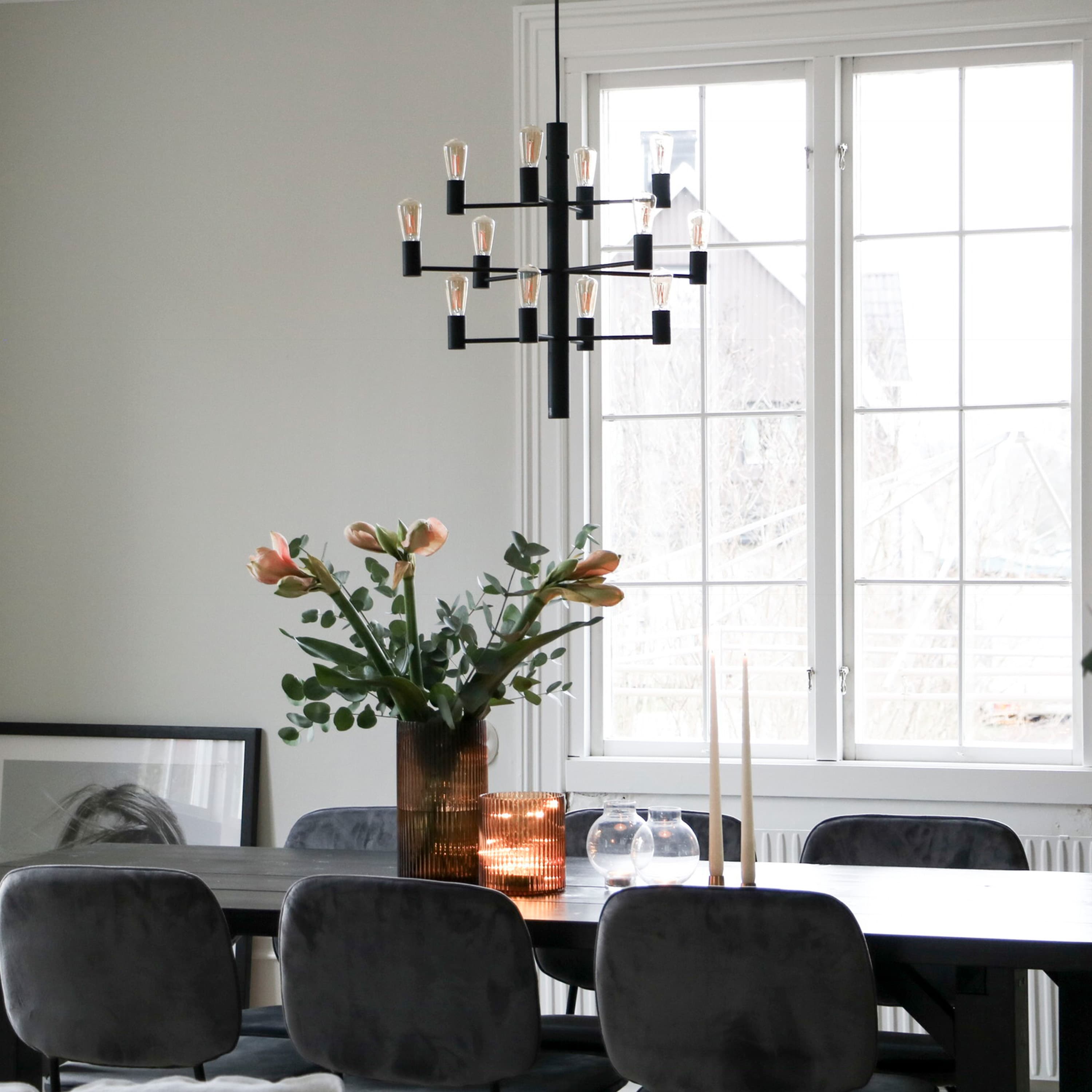Manola 12 LED-Deckenleuchte Schwarz