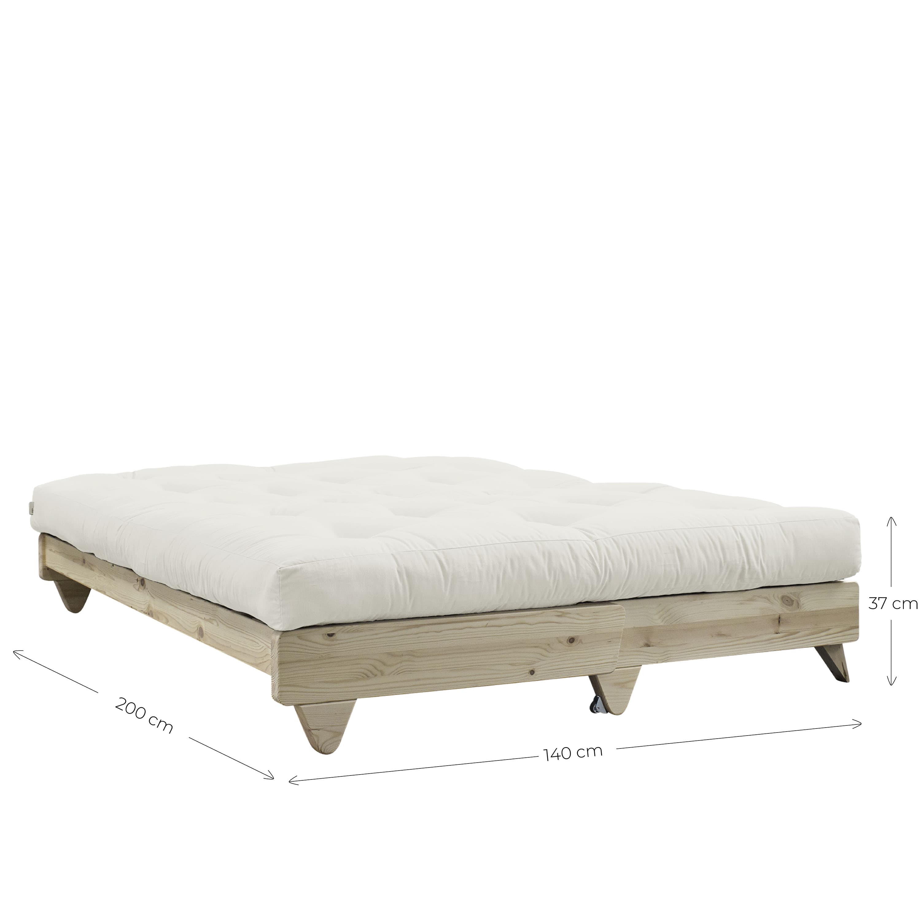 Fresh Schlafsofa Natur/Petrolblau 200cm