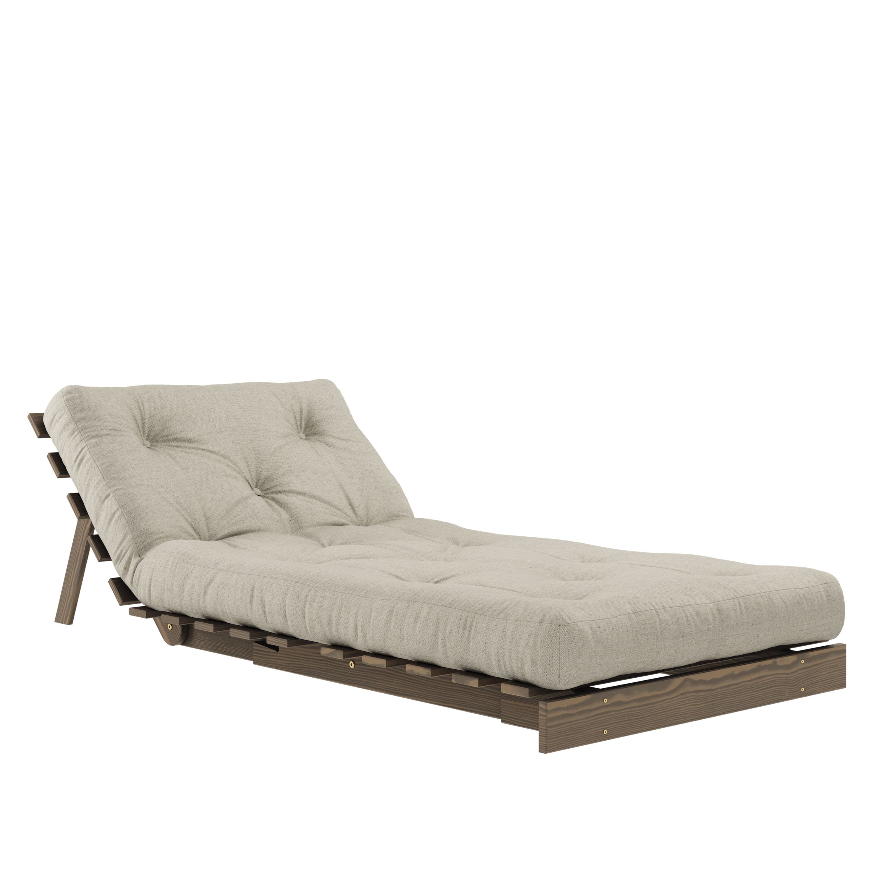 Roots Schlafsessel Braun/Leinen 90cm