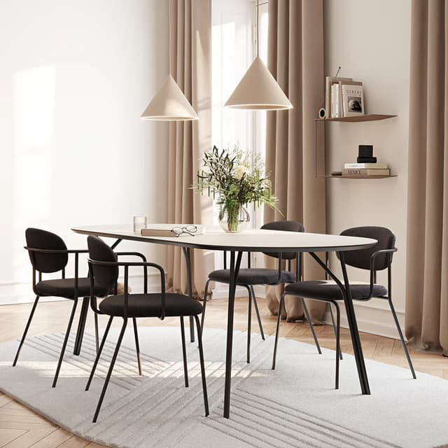 Tree Esstisch Beige/Schwarz 220cm