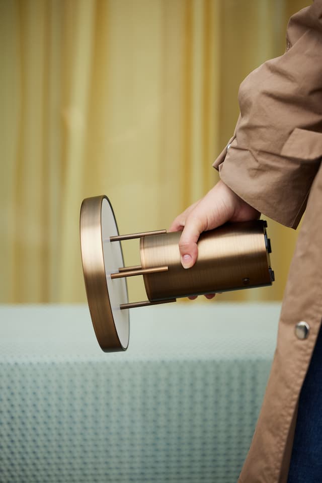 Bringme Mini Portable Table Lamp Burnished Brass 20cm