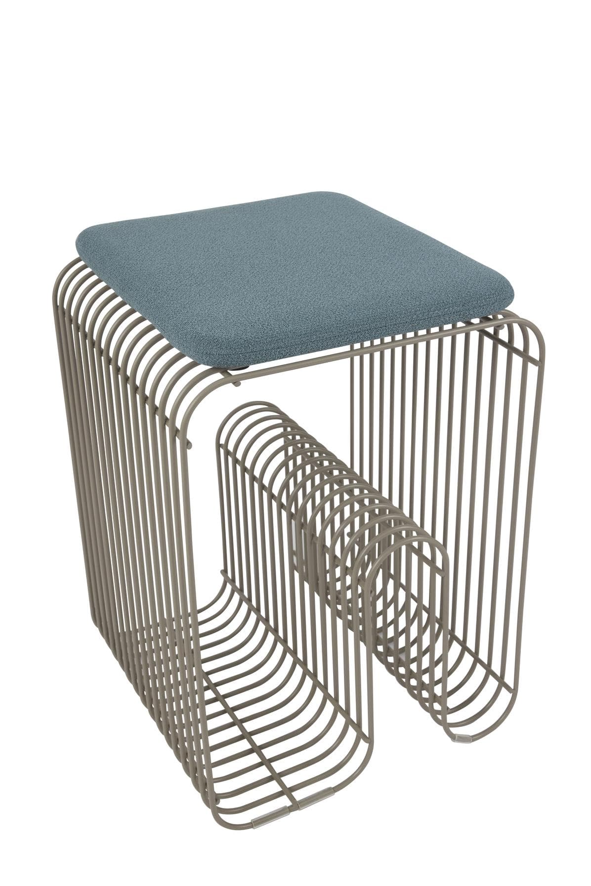 Curva Sitzeinlage Dusty Blue Bouclé 33x27