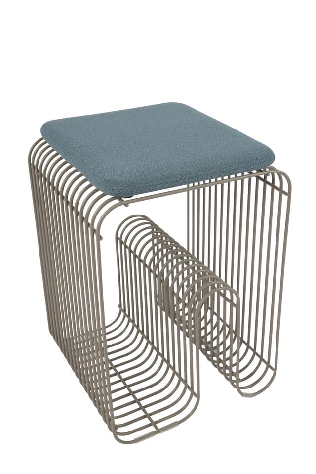 Curva Sitzeinlage Dusty Blue Bouclé 33x27