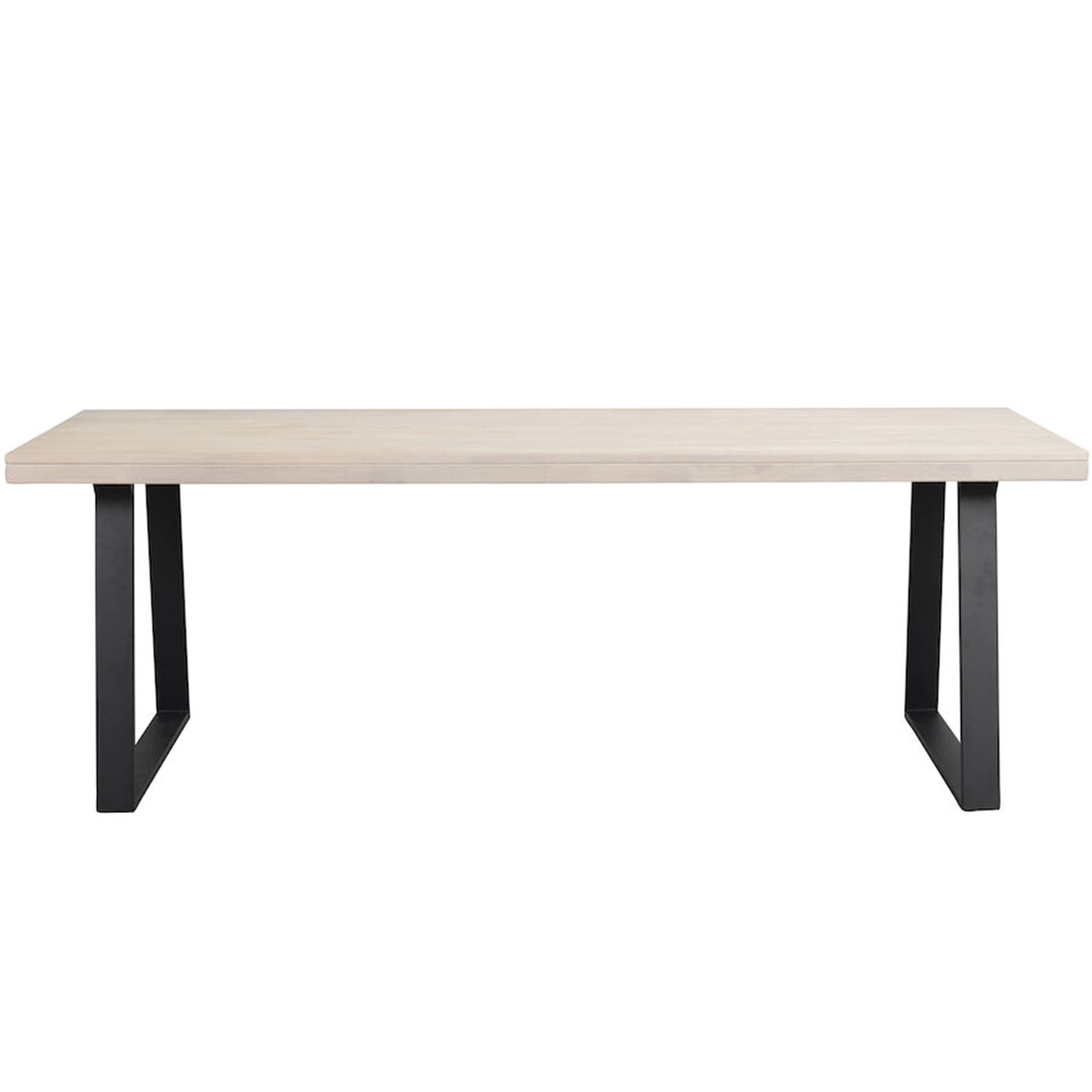 Brooklyn Esstisch U-Bein Weißpigmentierte Eiche 220 cm