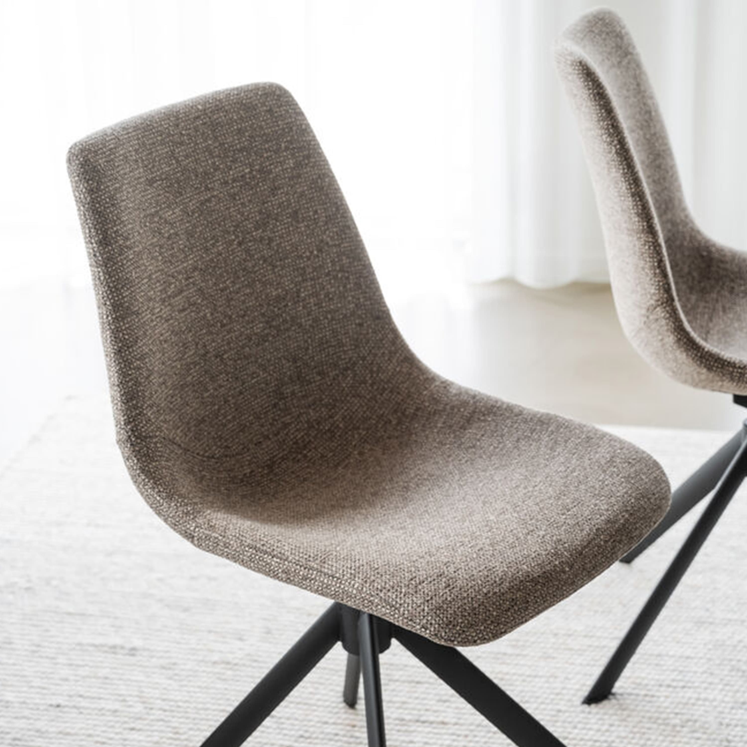 Dunmore Esszimmerstuhl Dunkelbeige/Schwarz
