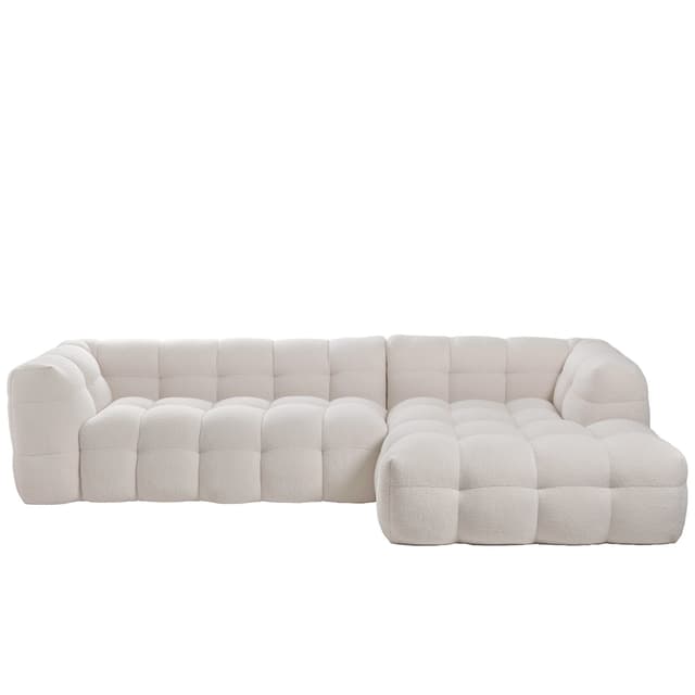 Billie Divansofa Rechts Creme Teddy
