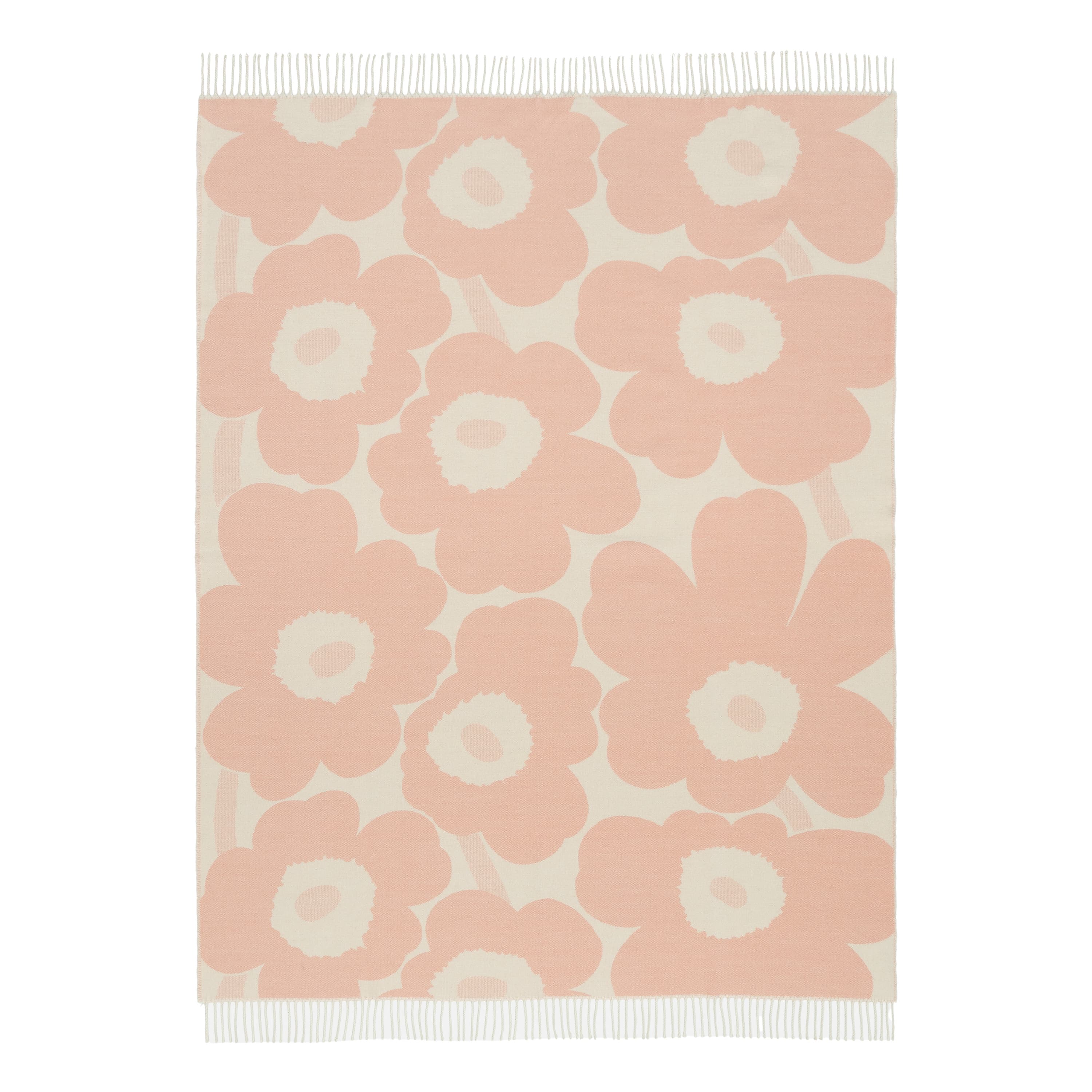Unikko Pläd Off White/Pink 130x180