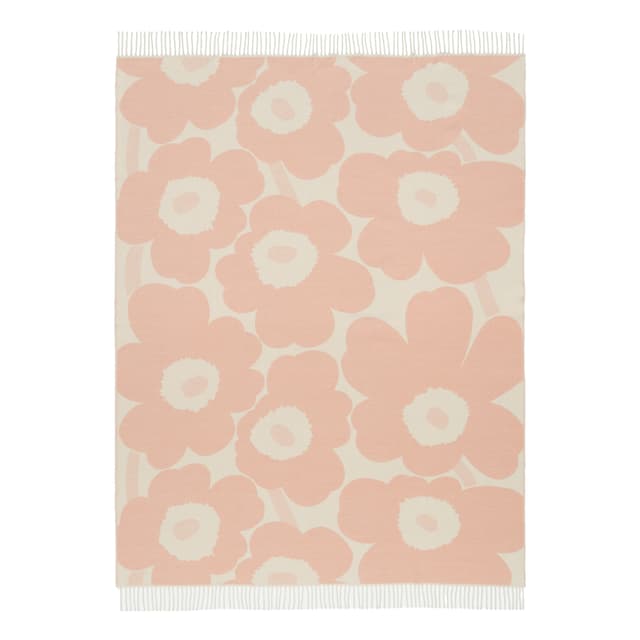 Unikko Decke Off White/Rosa 130x180