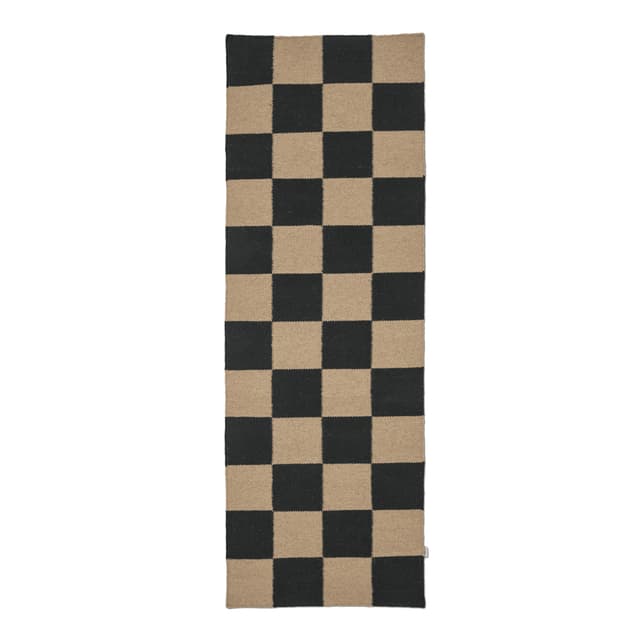 Square Teppichläufer Schwarz/Natur 80x240