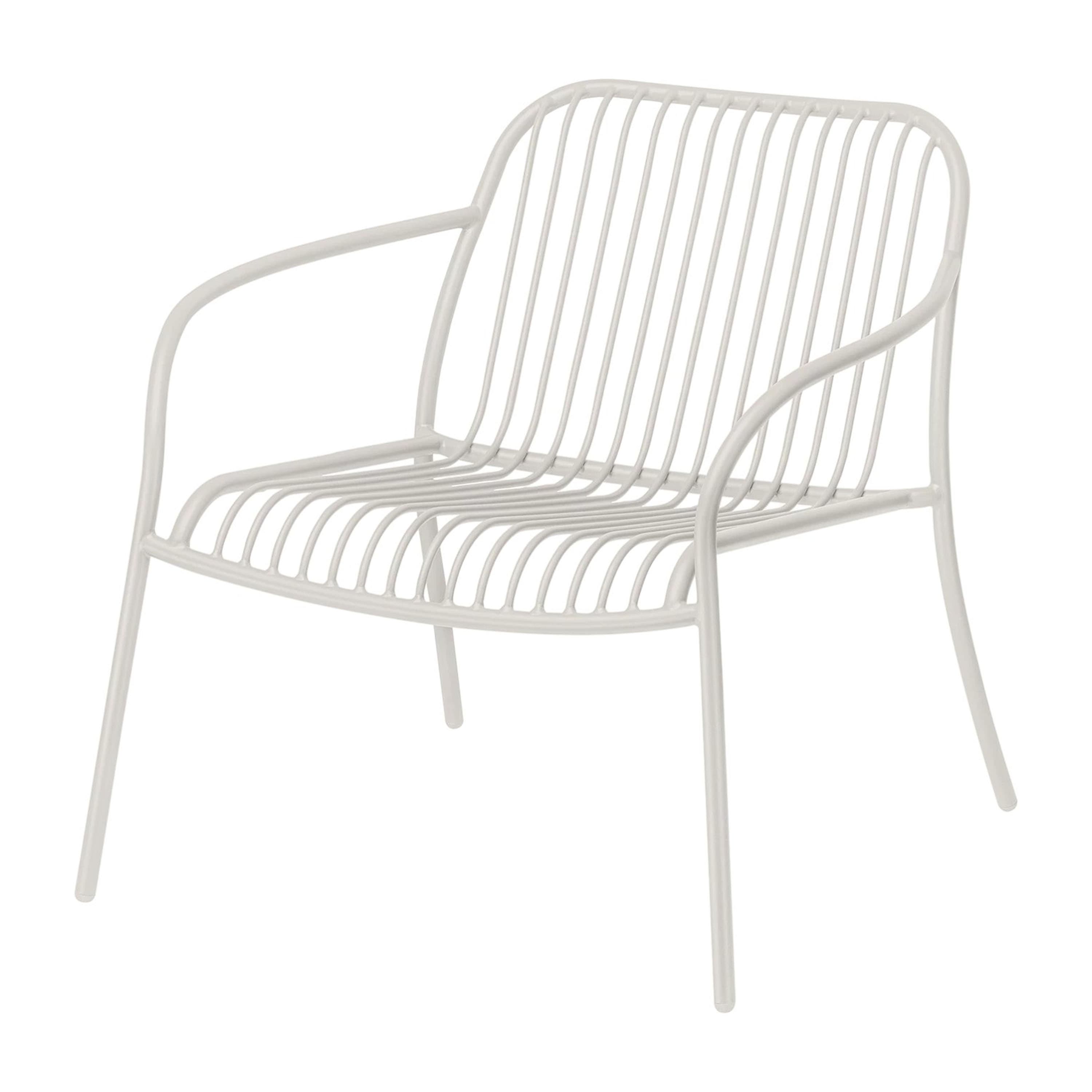 Yua Wire Utomhus Loungesessel Seide Grau