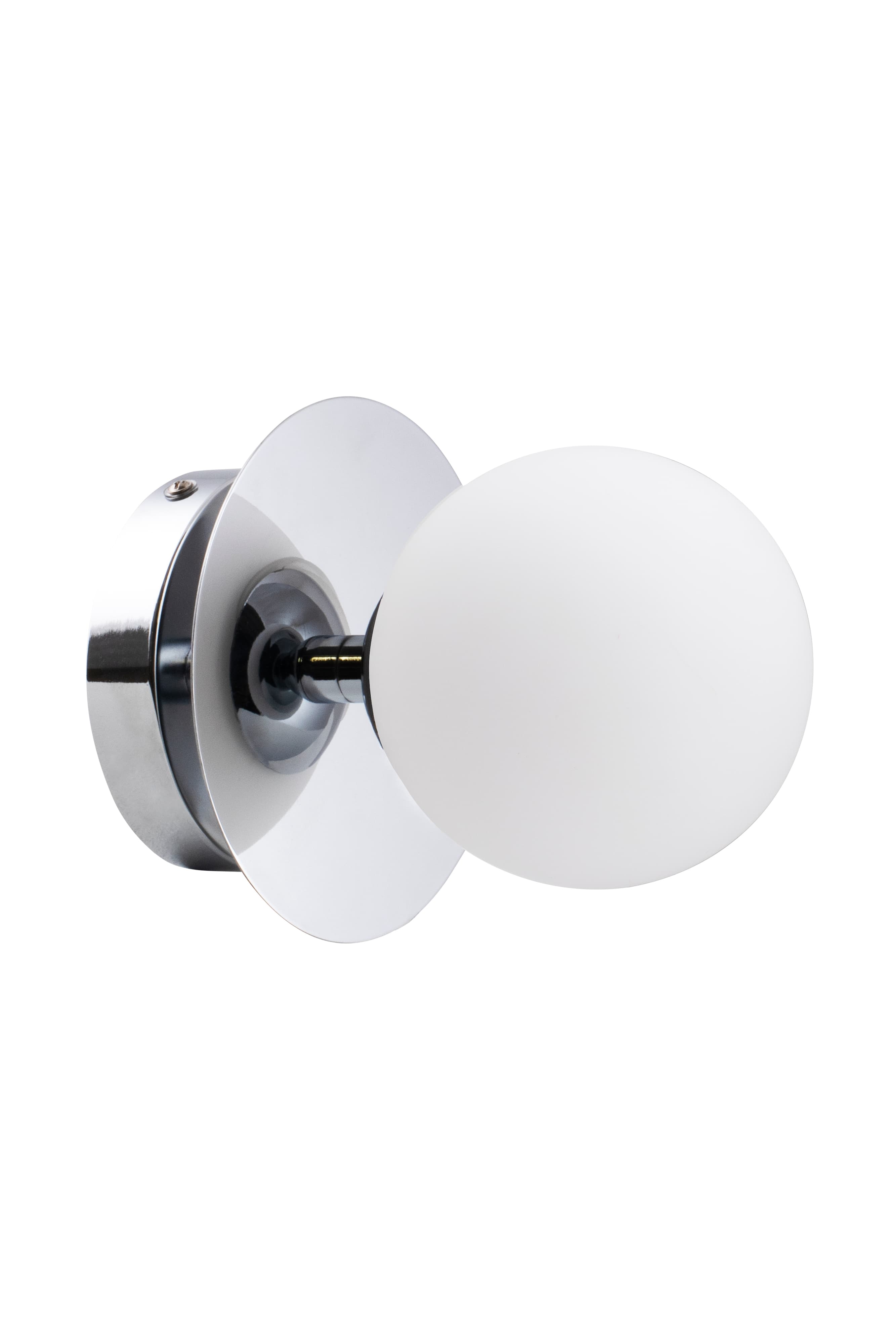 Art Deco Wall Lamp/Ceiling Light Chrome/White Ø16