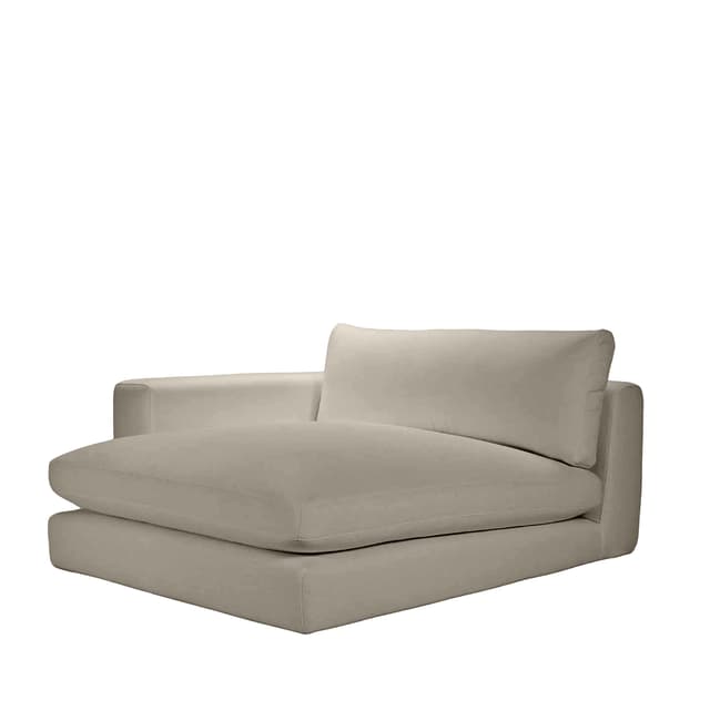 Capri 1,5-Sitzer-Chaiselongue-Modul mit linker Armlehne Taupe 142x155