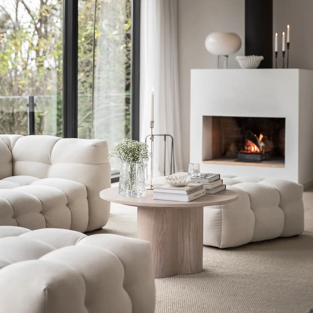 Billie 2-seater Sofa Nature 208cm