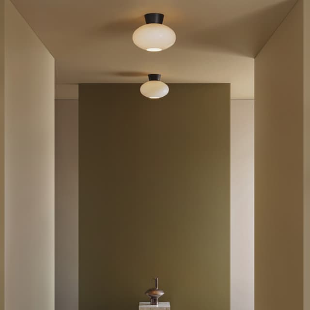 Bullo Ceiling Lamp Opal/Black