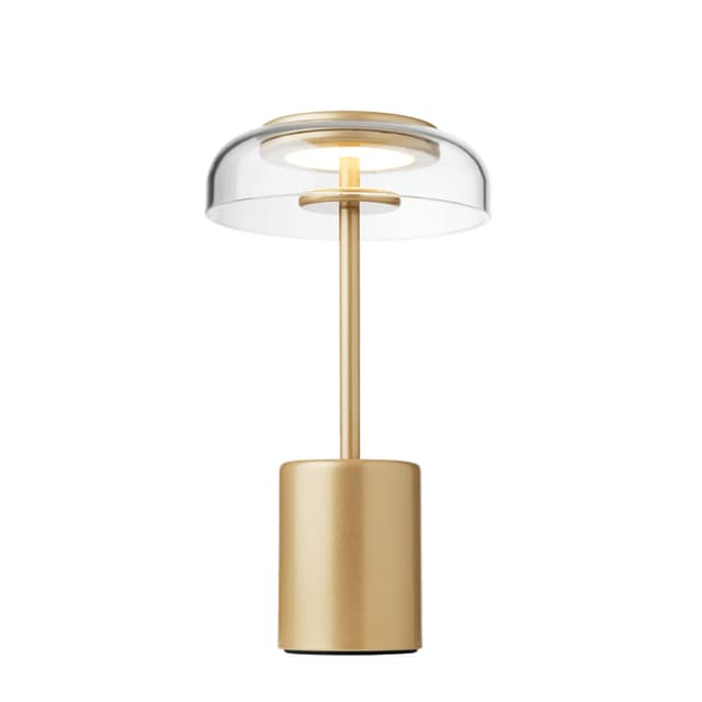 Blossi Mini Portable Table Lamp Nordic Gold/Clear