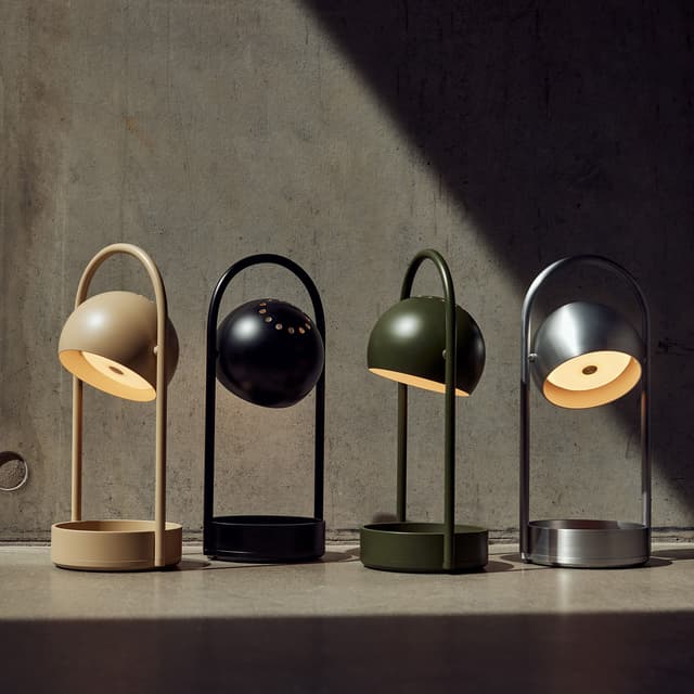 Ball Tragbare Tischlampe Sandgrau 32cm