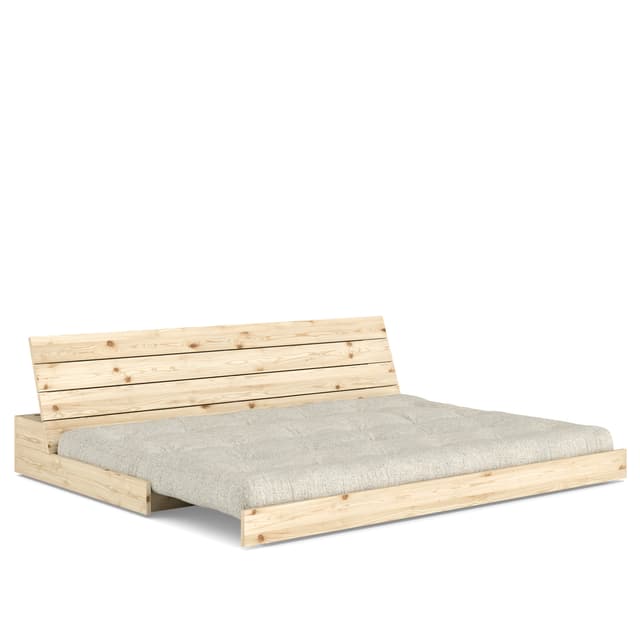 Base Schlafsofa Clear Lacquered/Soft Chalk 196cm