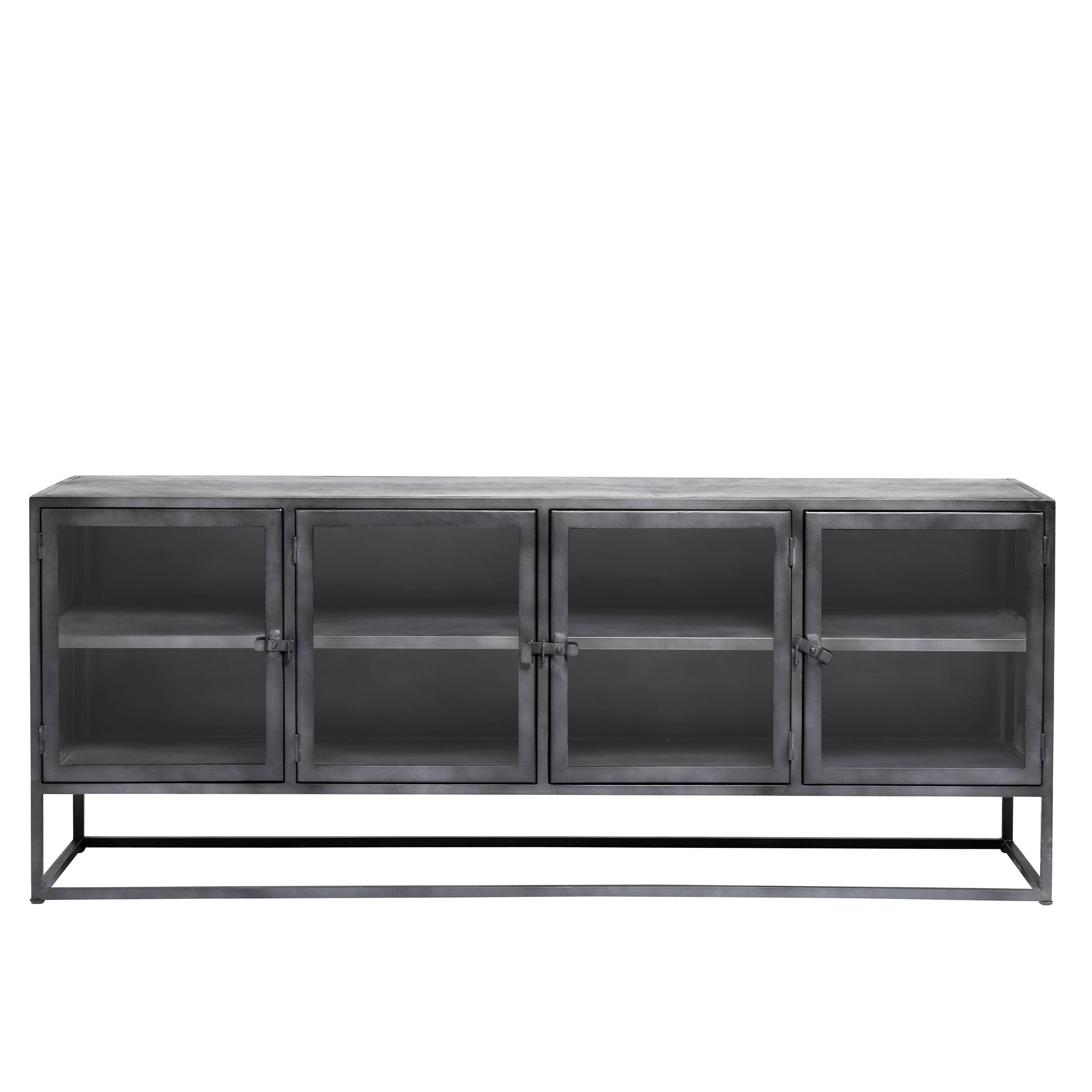 Boston 4 dörrar Sideboard Black Iron 180x73