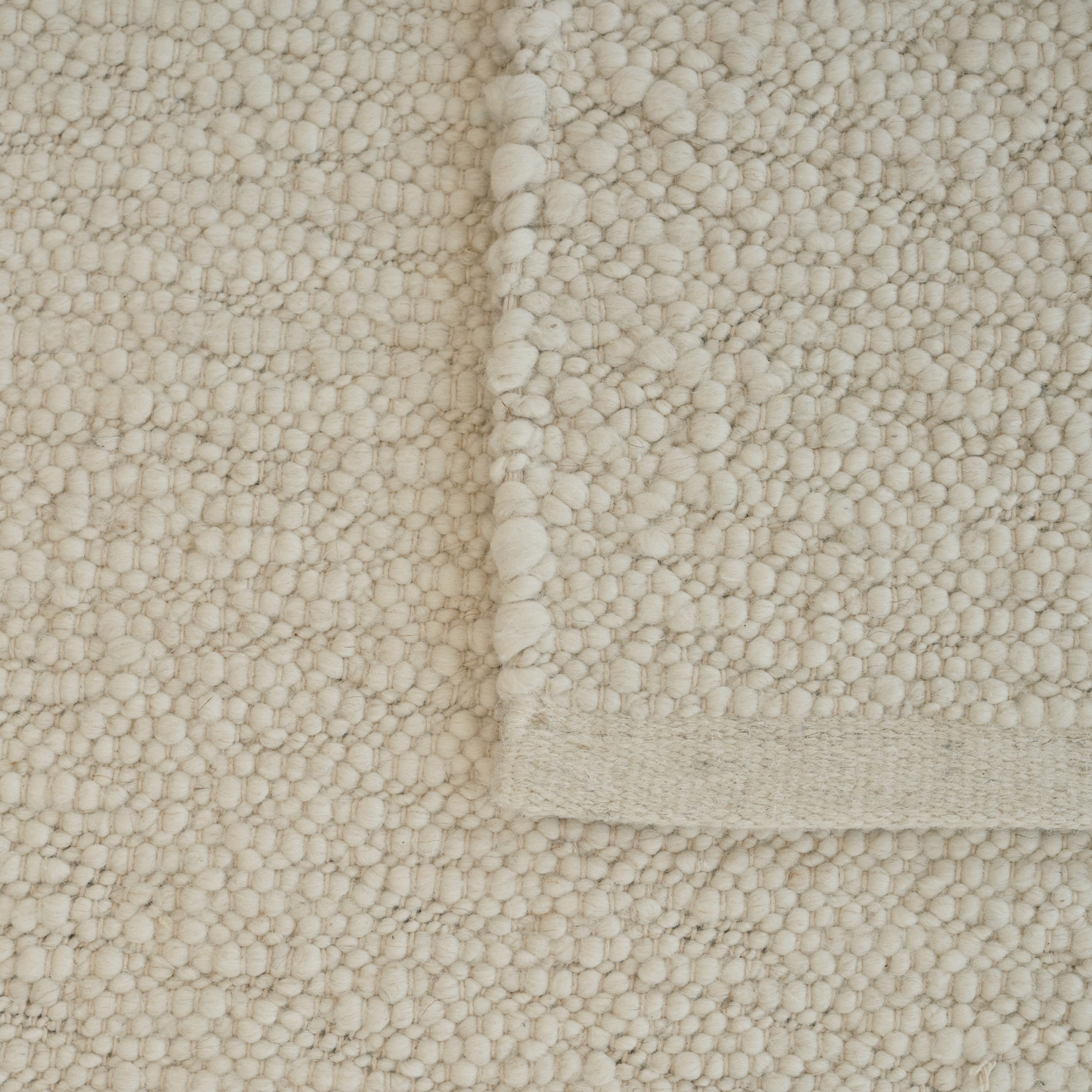 Pebbled Poem Wollteppich White 200x300