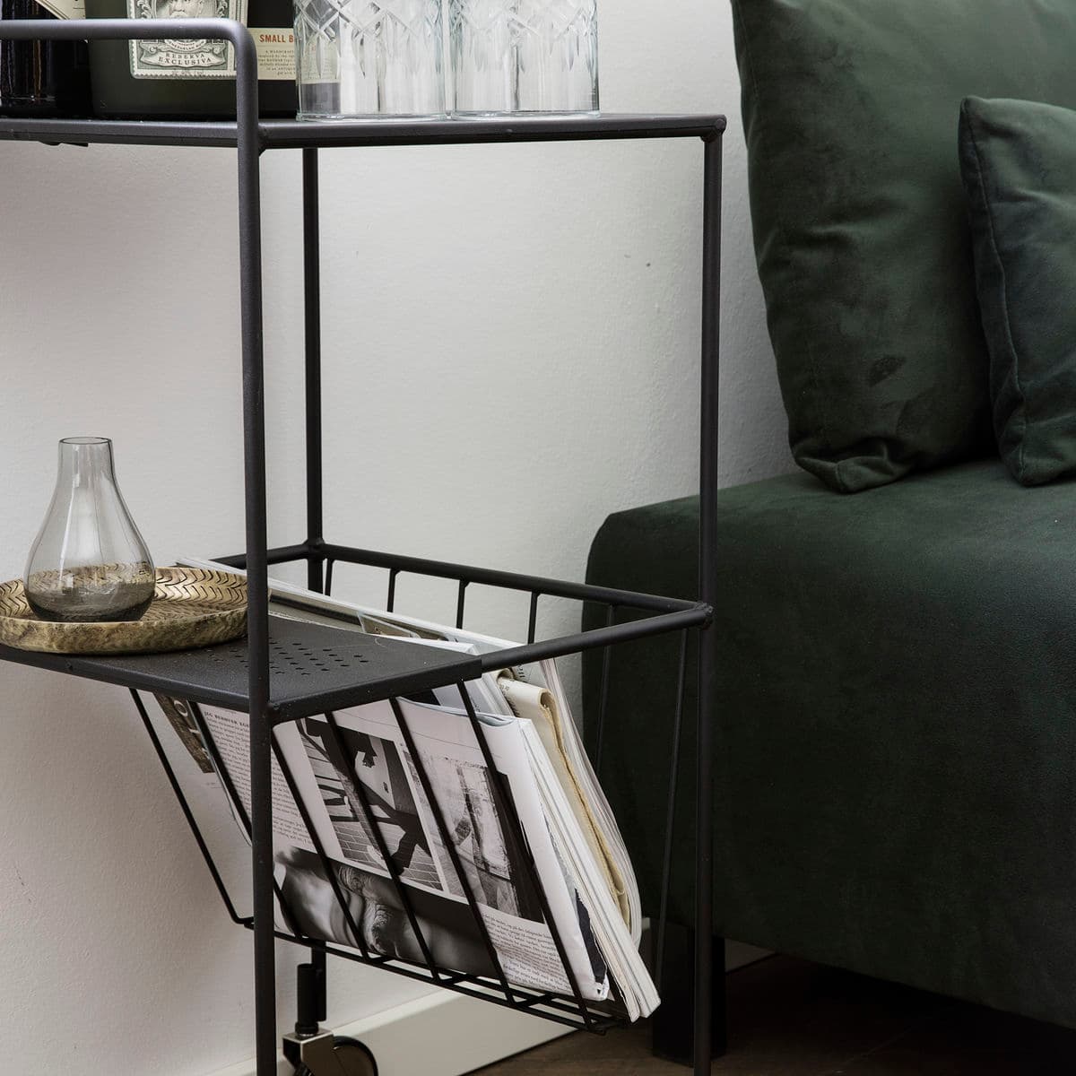 Use Servierwagen Schwarz 35x75 cm