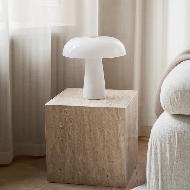 Tilly Side Table Travertine 40cm