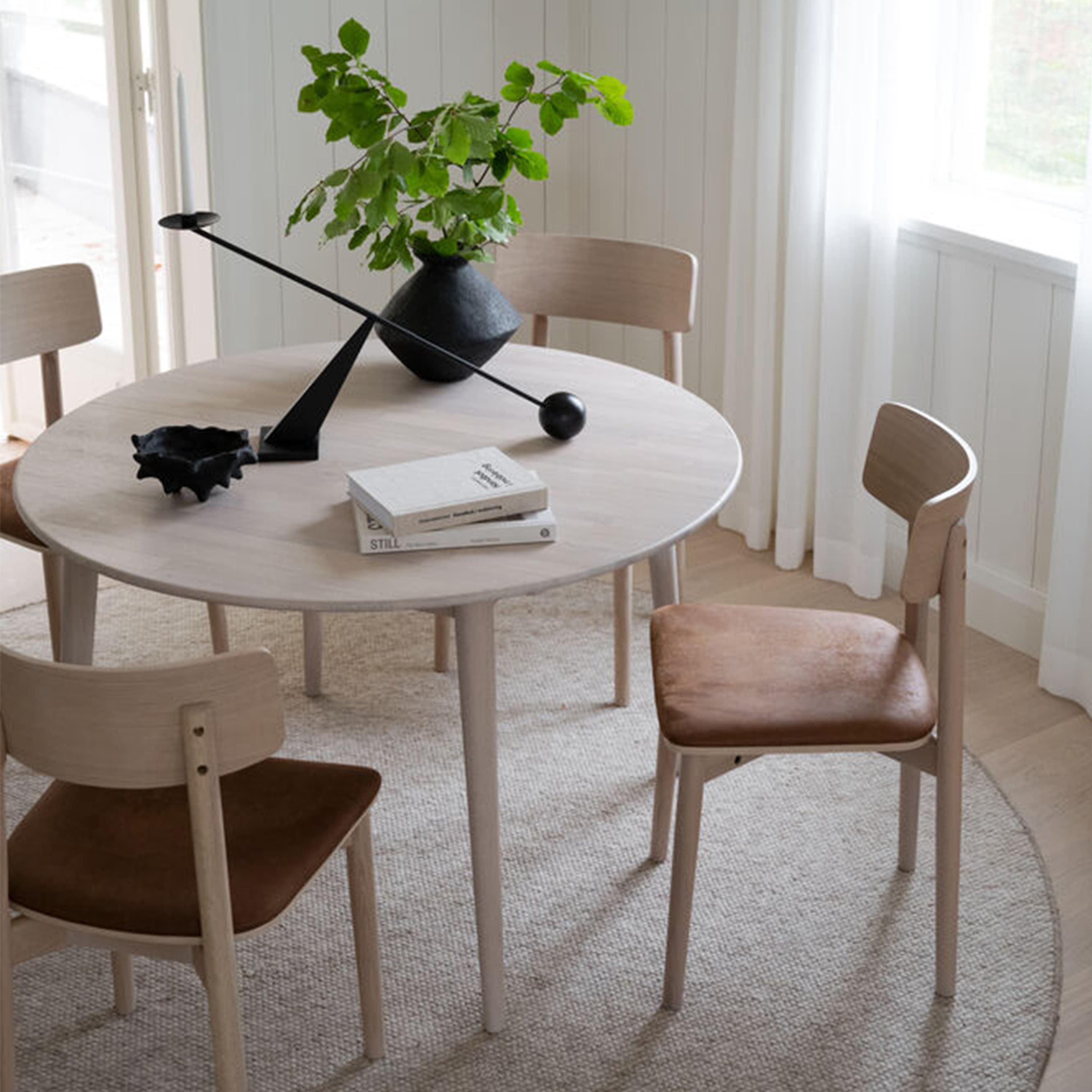 Wolcott Dining Chair White Pigmented Leather