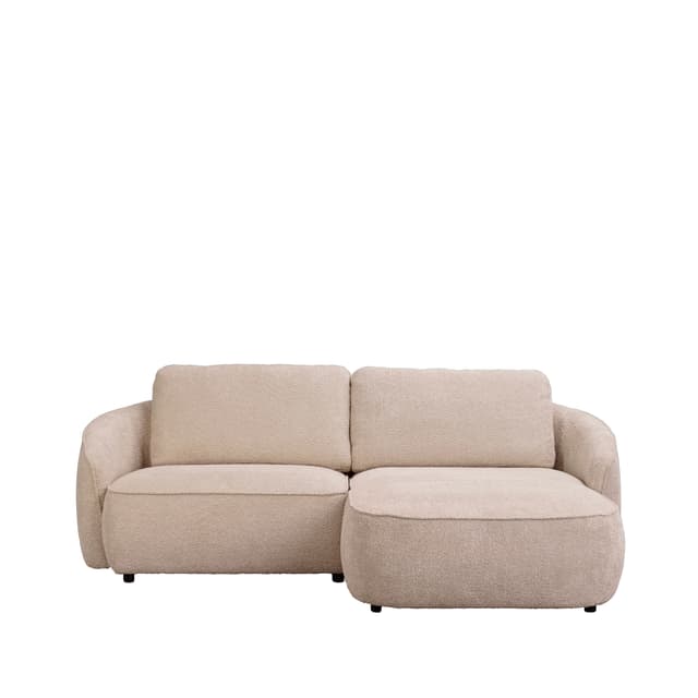 Norris 3-sits Soffa Schäslong Höger Ljusbeige 226cm