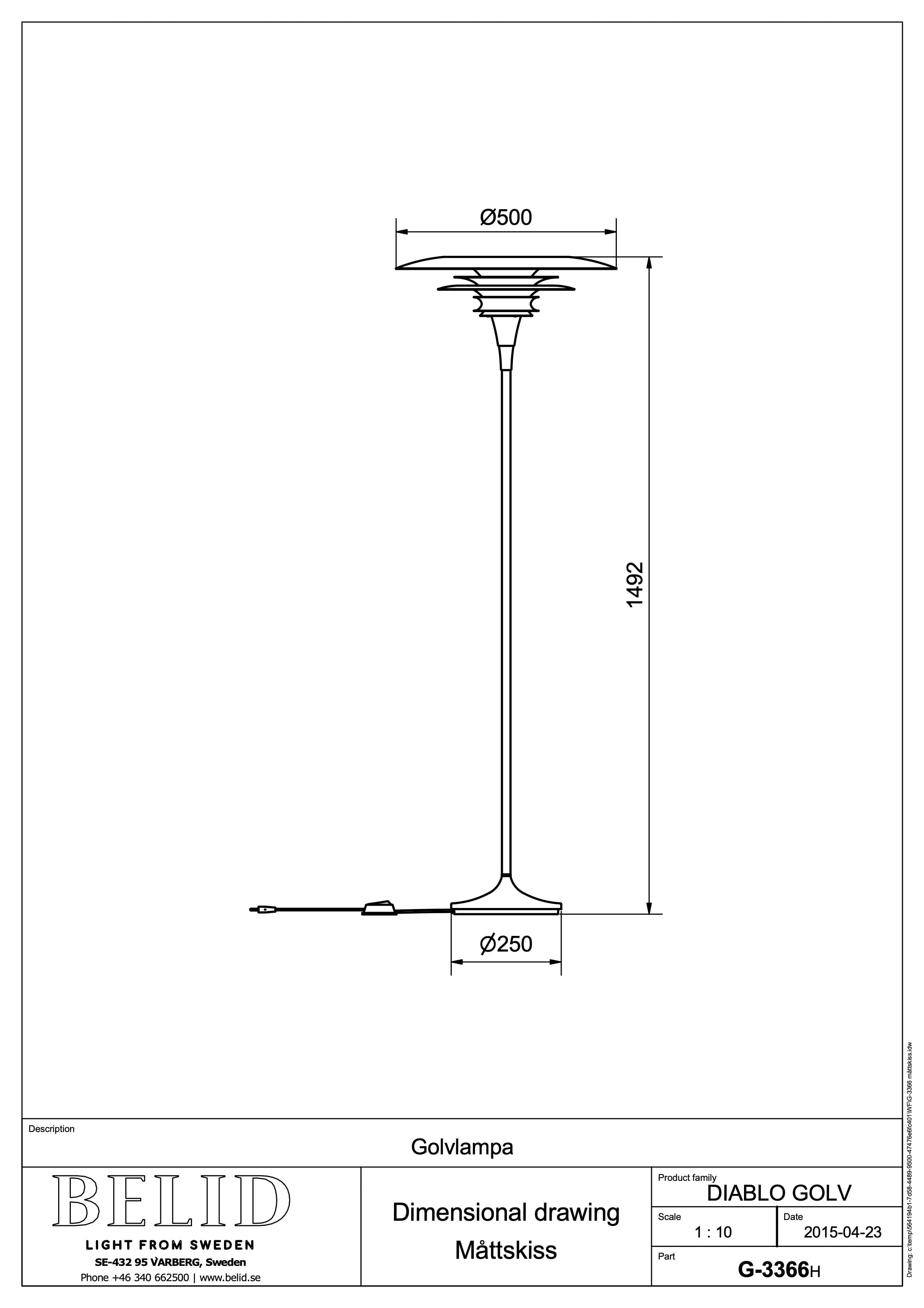 Diablo Floor Lamp Matte White/Rose Gold Ø50