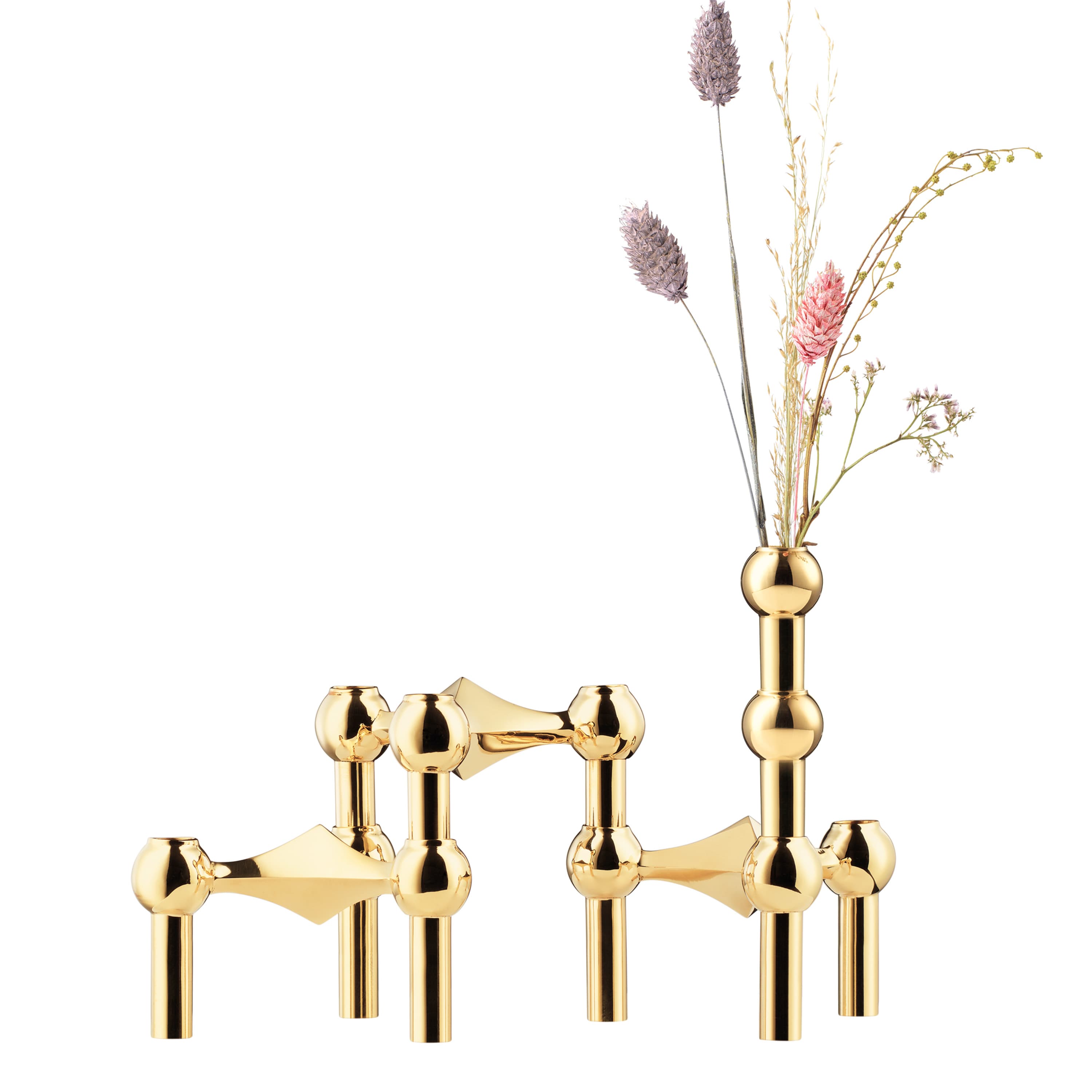 STOFF Nagel Vase Massives Messing
