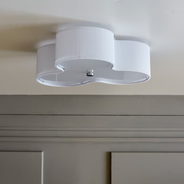 Kolme Ceiling Light White Textile 70cm