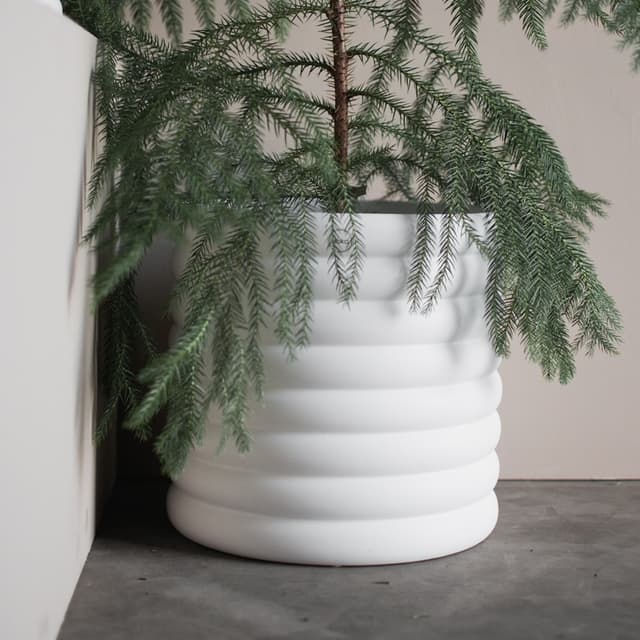 Mud Blumentopf Weiß XL