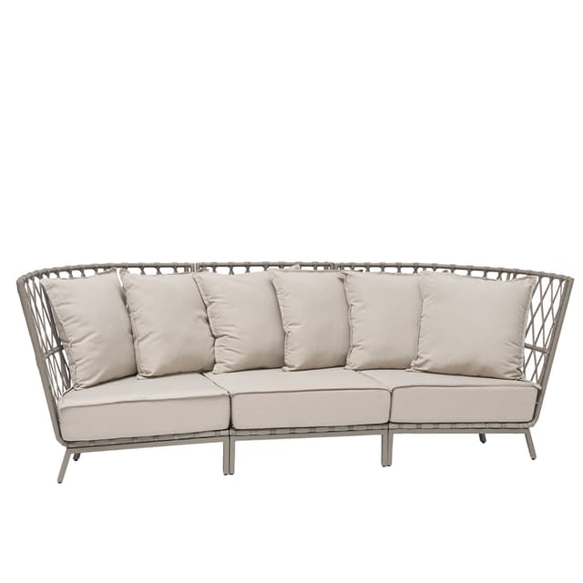 Jet Set 3-Seater Lounge Sofa Beige 274cm