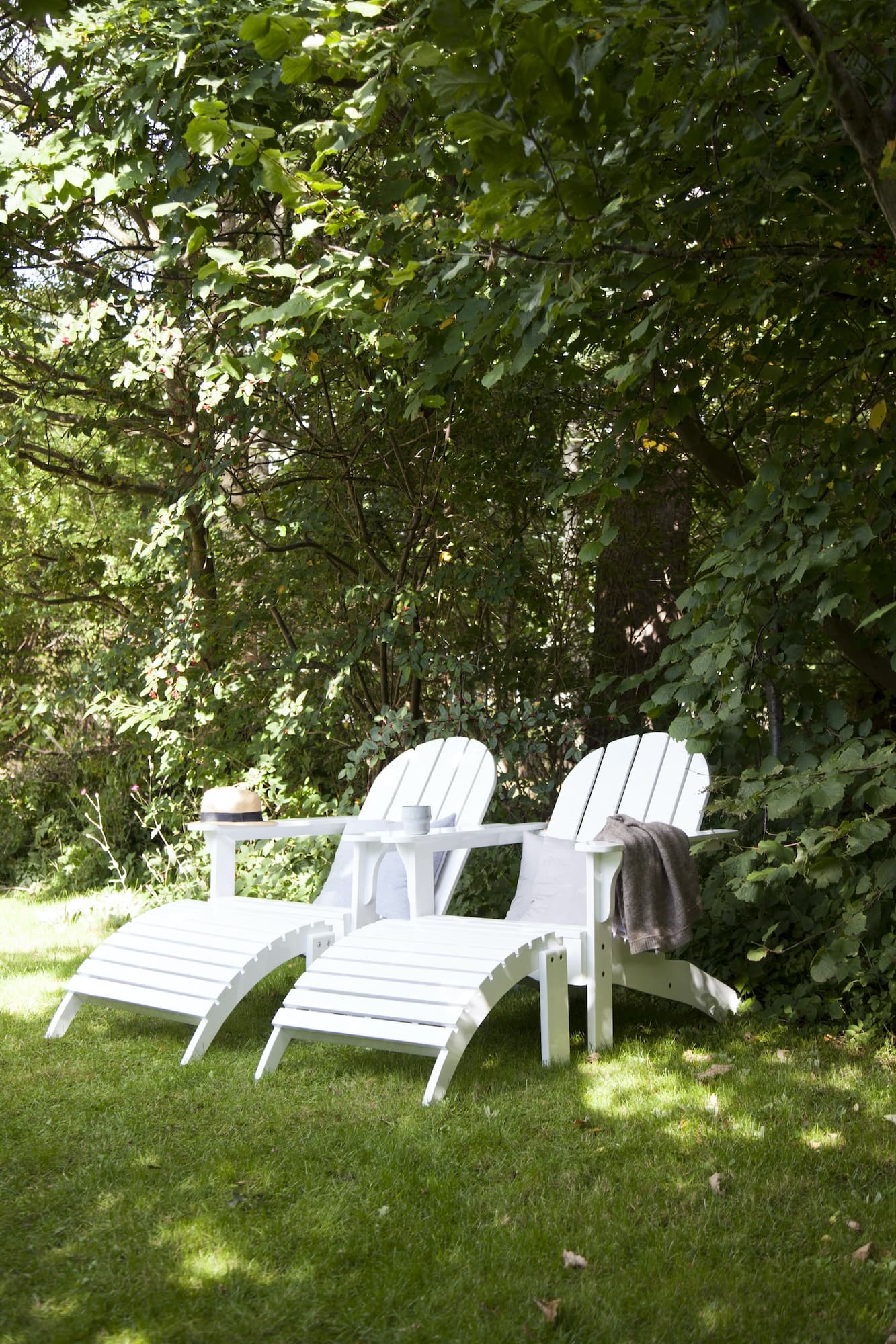 Adirondack Sun Lounger White