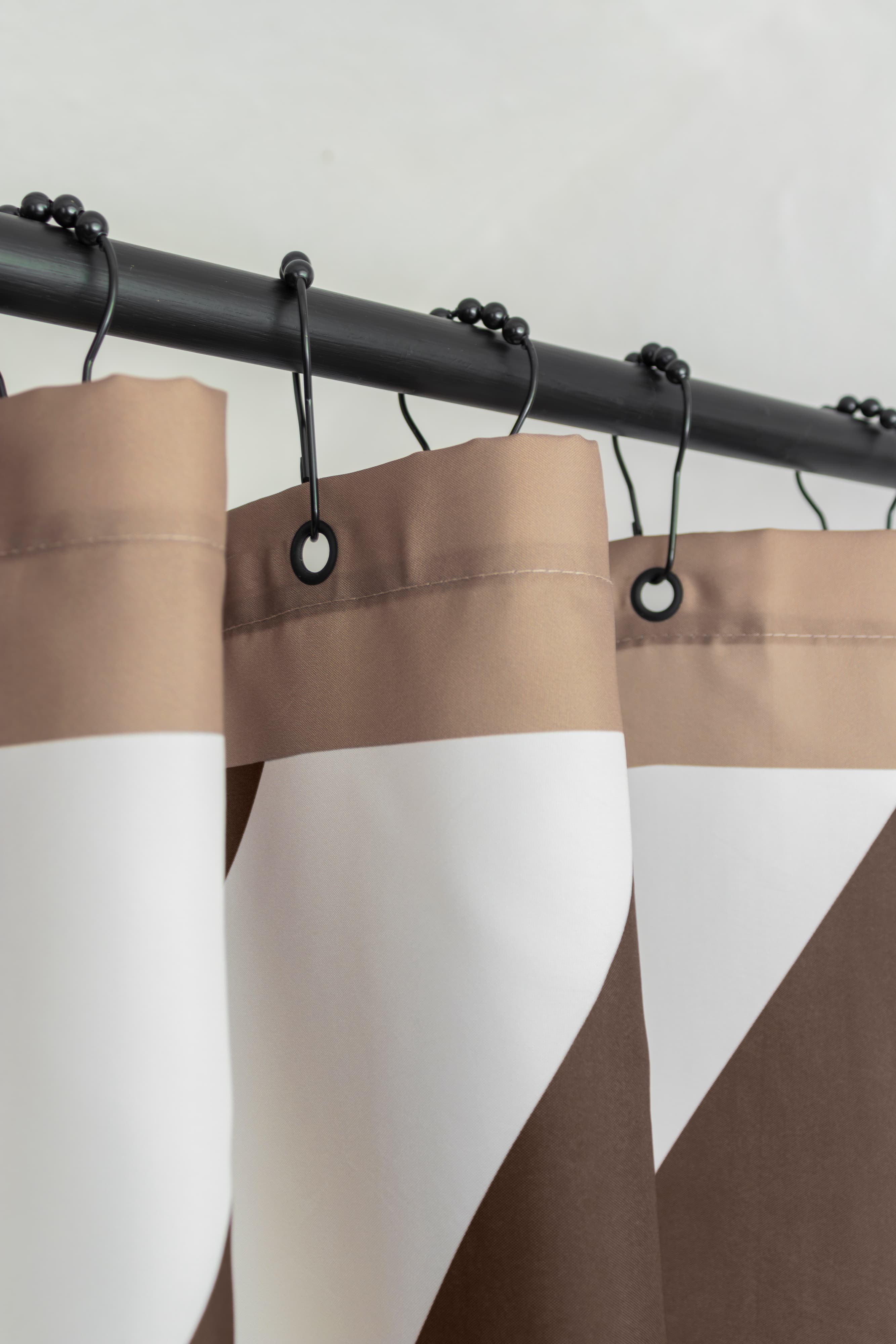 Diagonal Shower Curtain Chocolate