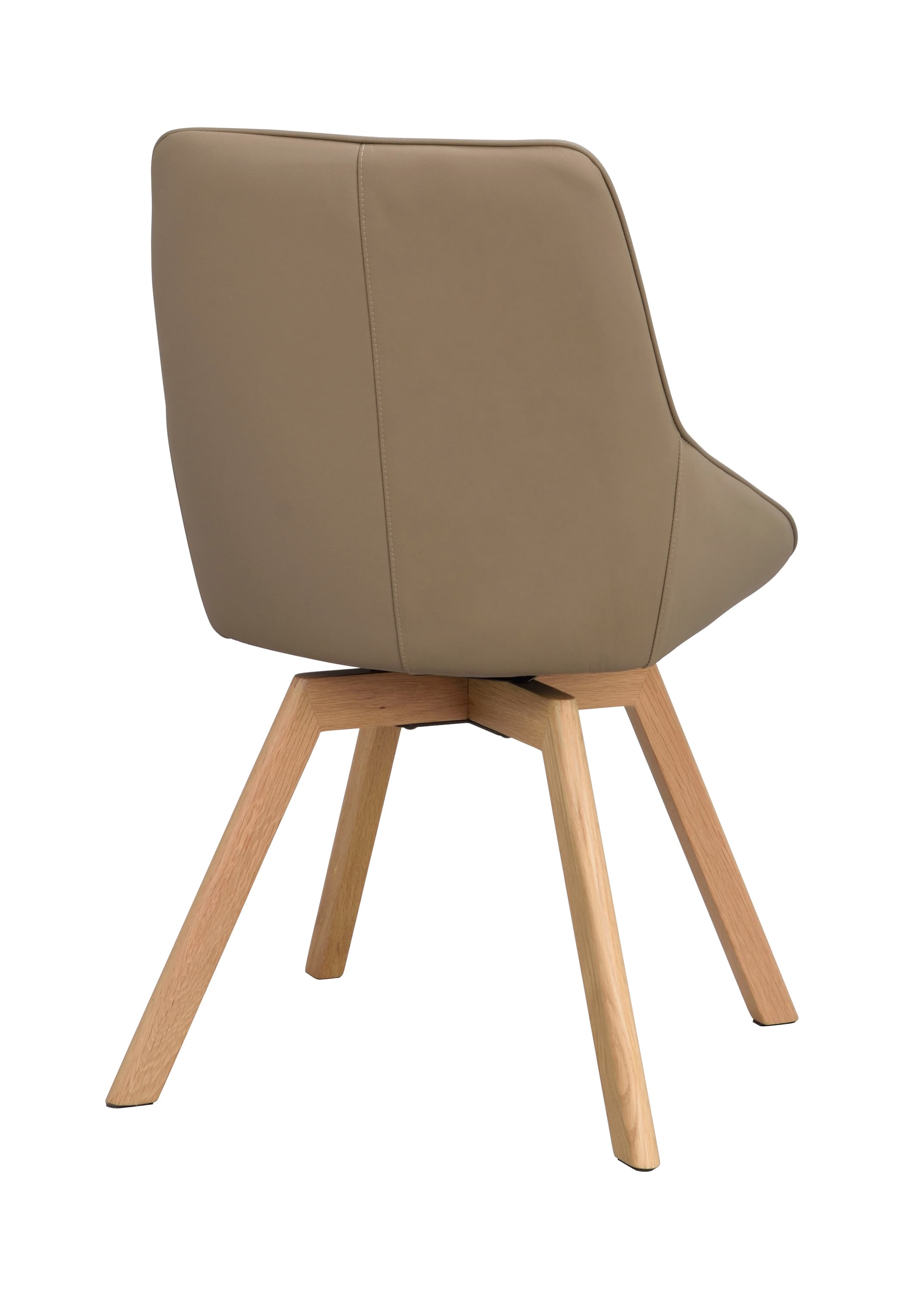 Alison Esszimmerstuhl Beige Leder/Eiche