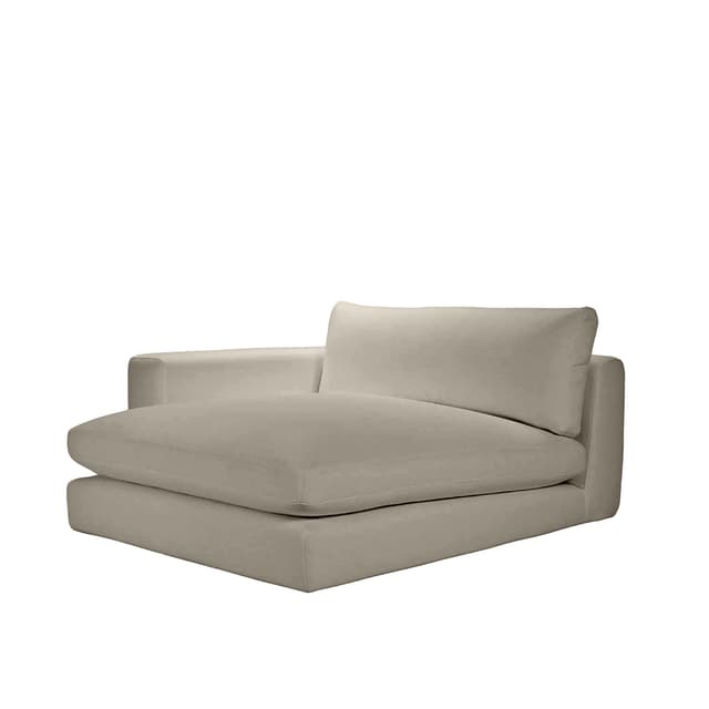 Capri 1,5-Sitzer-Chaiselongue-Modul mit linker Armlehne Taupe 142x155
