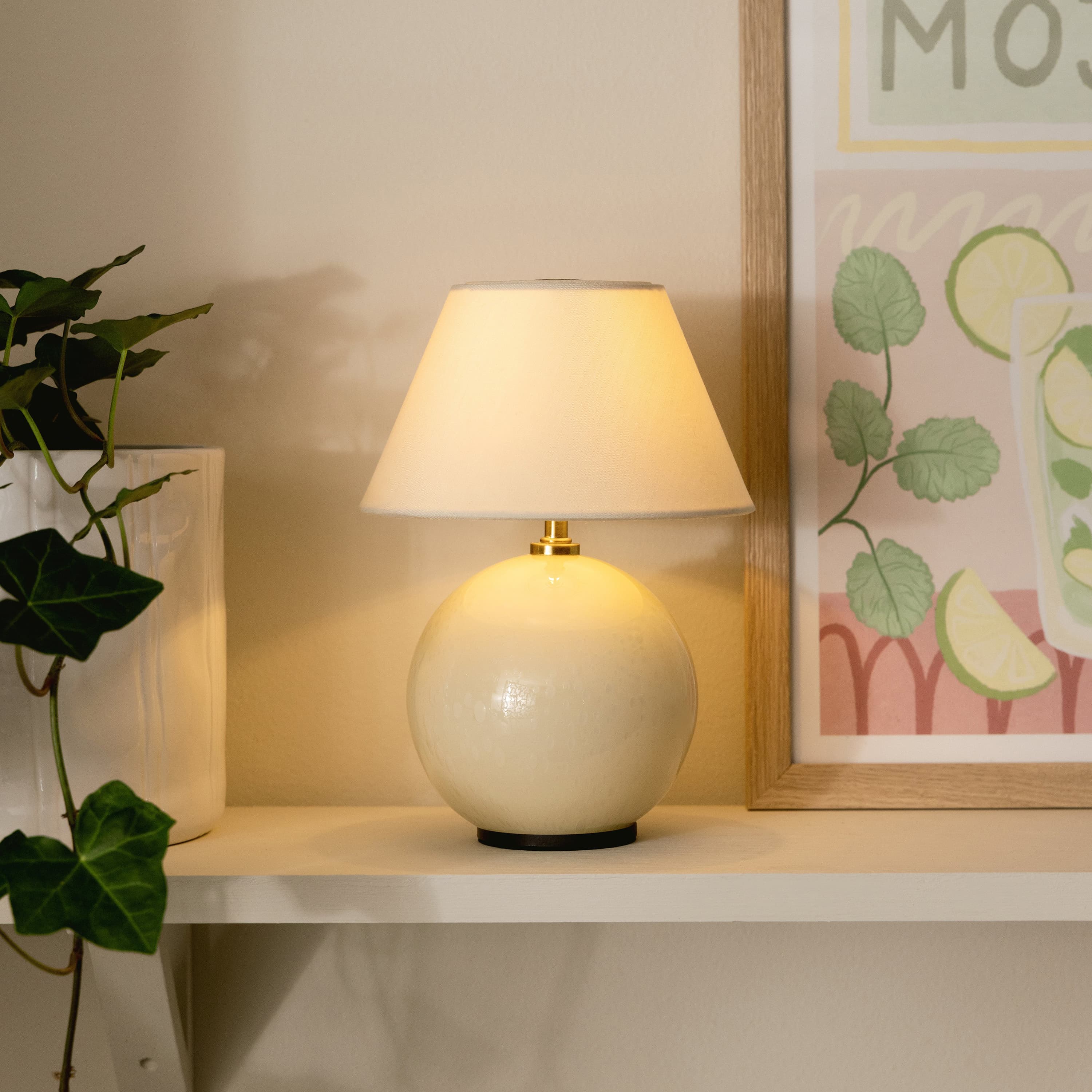 Iris Tragbare Tischlampe Creme 16