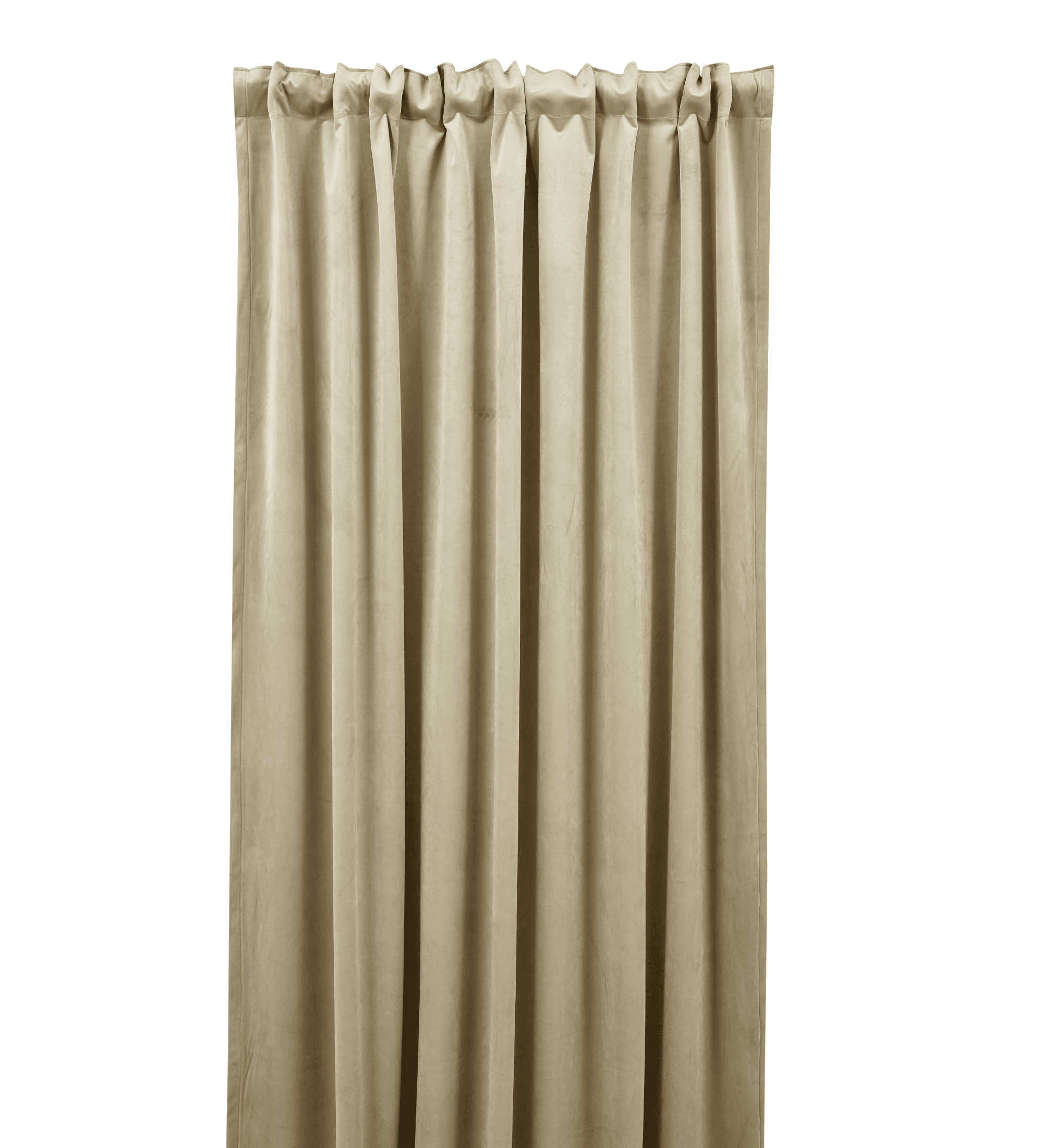 Anna Curtain Length Velvet Beige 280cm