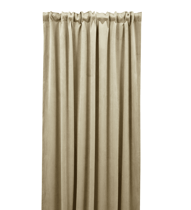 Anna Curtain Length Velvet Beige 280cm