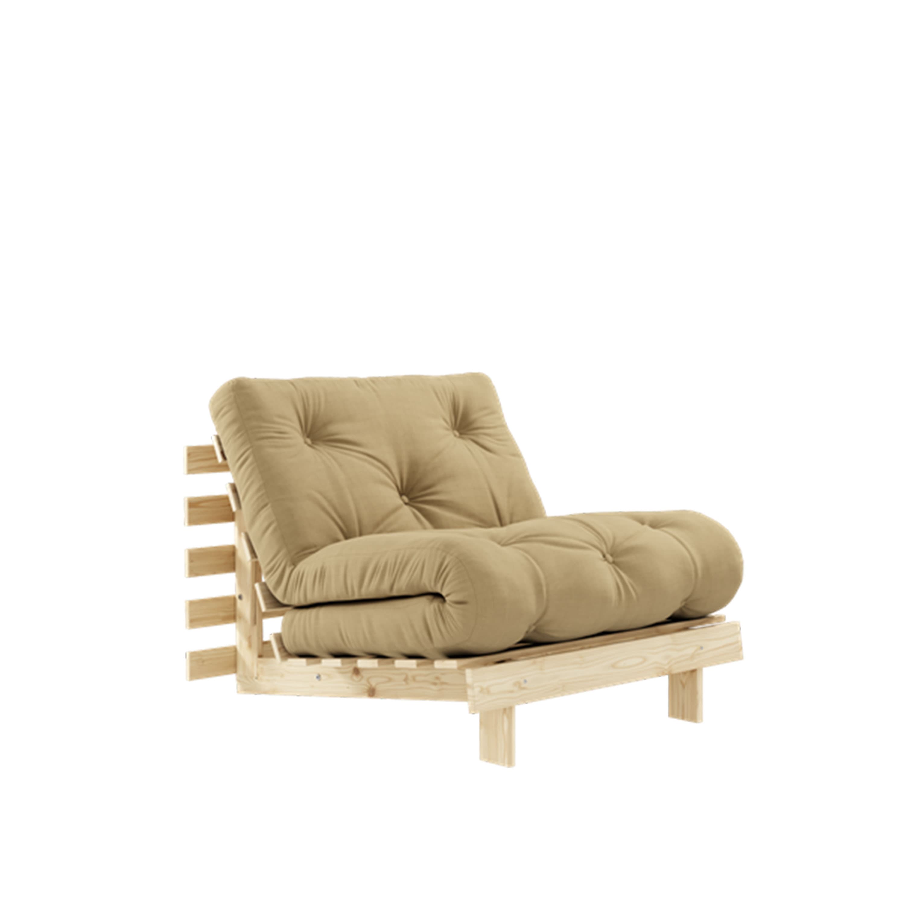 Roots Sofa Bed Chair Natural/Wheat Beige 90cm