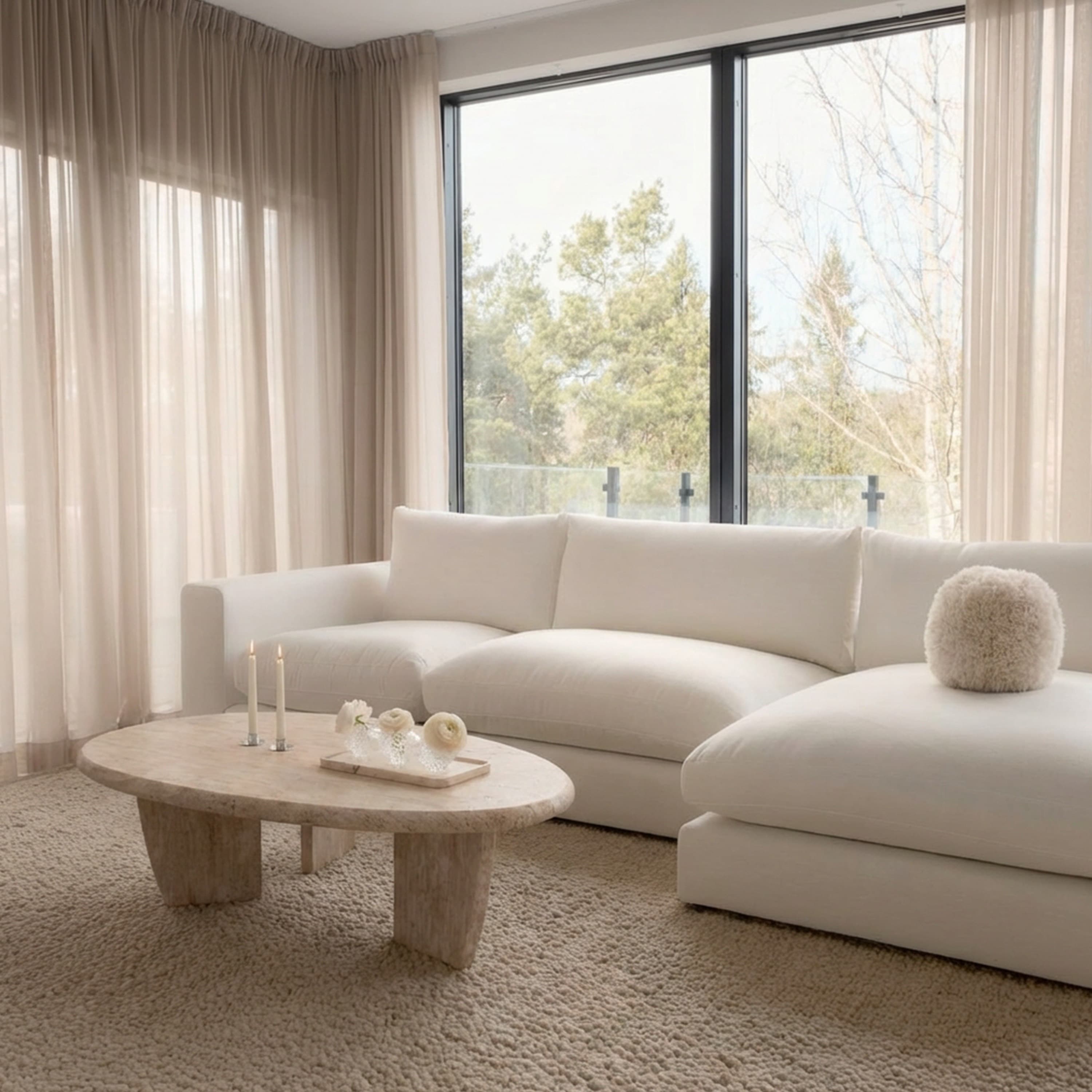 Francis Couchtisch Marmor Greige 120cm