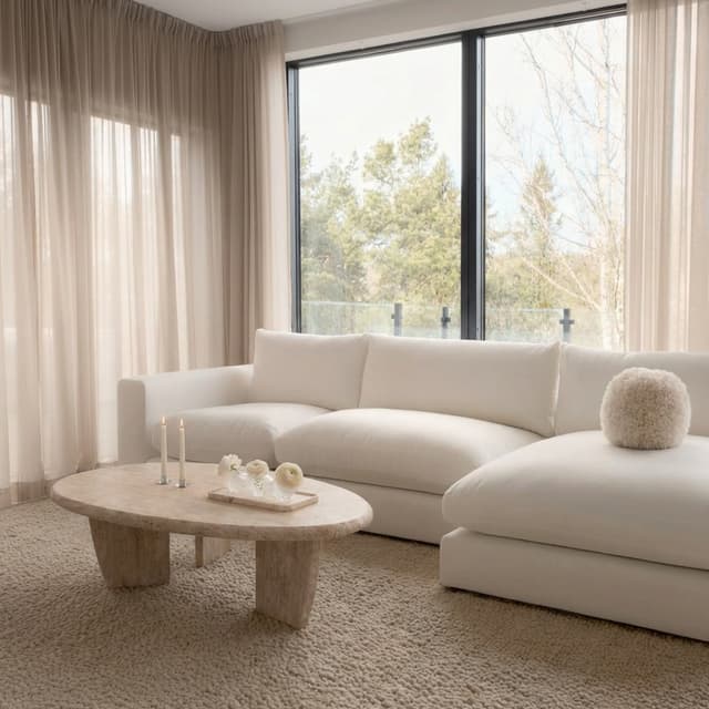 Francis Couchtisch Travertin 120cm