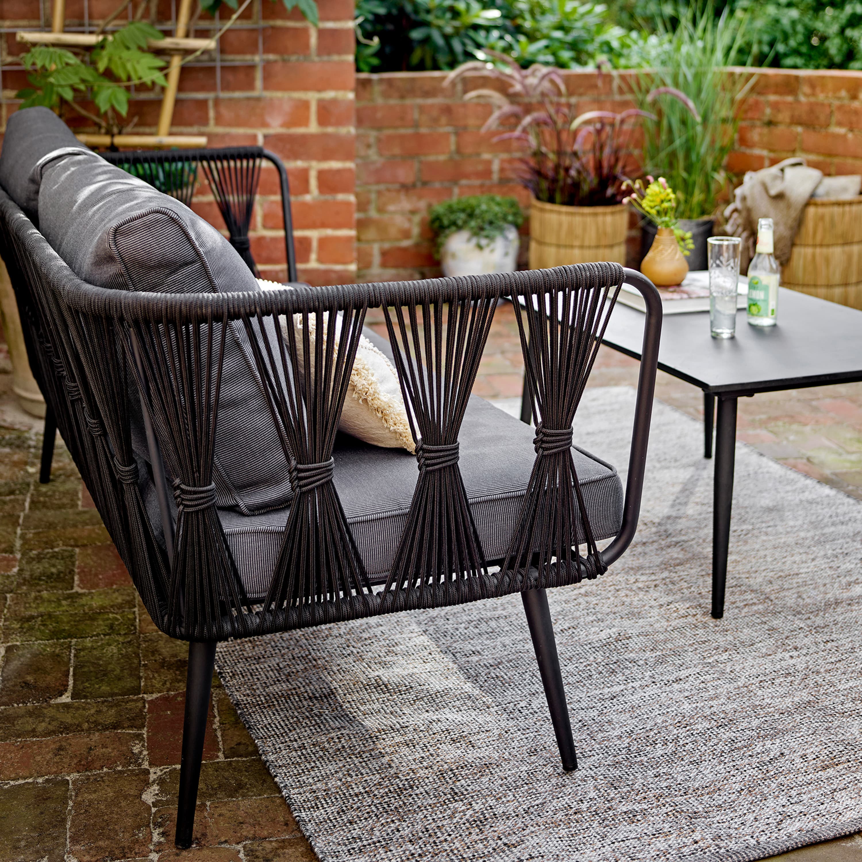 Pavone Couchtisch Schwarz 90cm