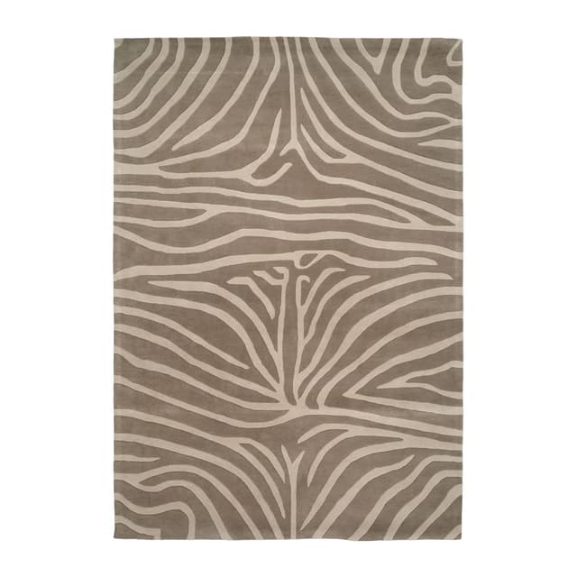 Zebra Wollteppich Beige 200x300